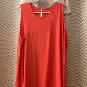 Deep Salmon Sleeveless T- plus